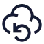 Cloudbackup icon with stroke sharp style