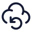 Cloudbackup icon with stroke standard style