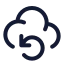 Cloudbackup icon with stroke standard style