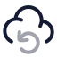 Cloudbackup icon with twotone rounded style