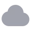Cloud icon with bulk rounded style