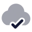 Cloudcheck icon with bulk rounded style