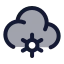 Cloudcog icon with duotone standard style
