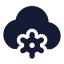Cloudcog icon with solid rounded style