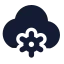 Cloudcog icon with solid standard style