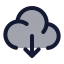 Clouddownload icon with duotone standard style