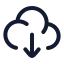 Clouddownload icon with stroke rounded style
