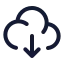 Clouddownload icon with stroke standard style