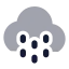 Clouddrizzle icon with bulk rounded style