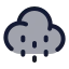 Clouddrizzle icon with duotone rounded style