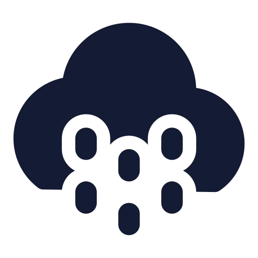 Cloud Drizzle Icon in Solid Rounded style