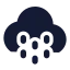 Clouddrizzle icon with solid rounded style