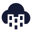 Clouddrizzle icon with solid sharp style