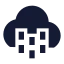 Clouddrizzle icon with solid sharp style
