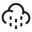 Clouddrizzle icon with stroke sharp style