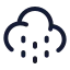 Clouddrizzle icon with stroke standard style