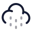 Clouddrizzle icon with twotone rounded style