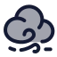 Cloudfastwind icon with duotone rounded style