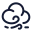 Cloudfastwind icon with stroke standard style