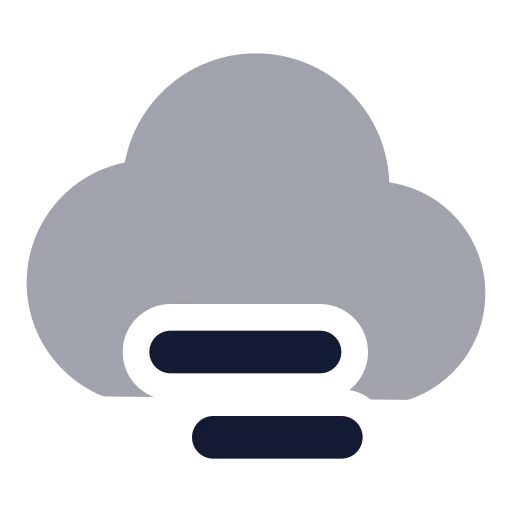 Cloud Fog Icon in Bulk Rounded style