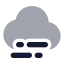 Cloudfog icon with bulk rounded style