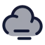 Cloudfog icon with duotone rounded style