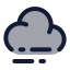 Cloudfog icon with duotone standard style