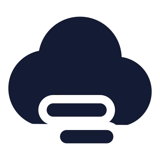 Cloud Fog Icon in Solid Rounded style