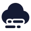 Cloudfog icon with solid rounded style