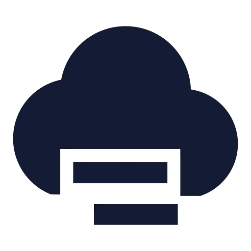 Cloud Fog Icon in Solid Sharp style