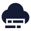 Cloudfog icon with solid sharp style