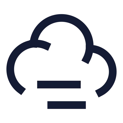 Cloud Fog Icon in Stroke Sharp style