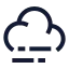 Cloudfog icon with stroke sharp style