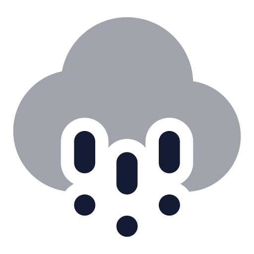 Cloud Hail Icon in Bulk Rounded style