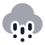 Cloudhail icon with bulk rounded style