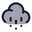 Cloudhail icon with duotone rounded style