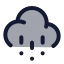 Cloudhail icon with duotone standard style
