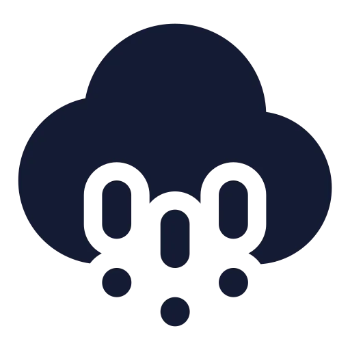 Cloud Hail Icon in Solid Rounded style