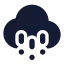 Cloudhail icon with solid rounded style