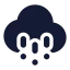 Cloudhail icon with solid rounded style