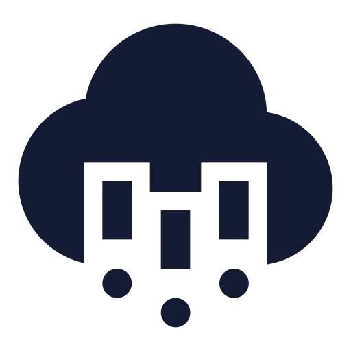 Cloud Hail Icon in Solid Sharp style