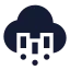 Cloudhail icon with solid sharp style