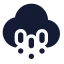 Cloudhail icon with solid standard style