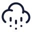 Cloudhail icon with stroke rounded style