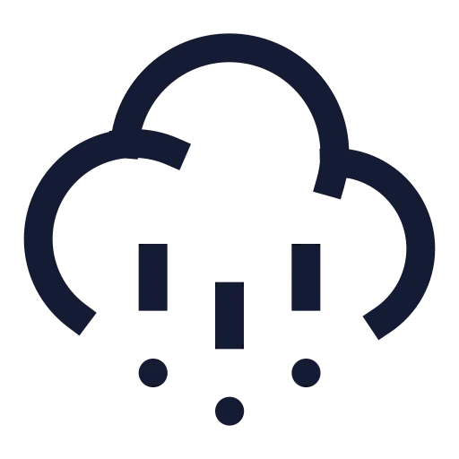 Cloud Hail Icon in Stroke Sharp style