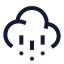 Cloudhail icon with stroke sharp style
