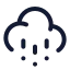 Cloudhail icon with stroke standard style