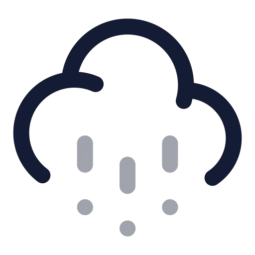 Cloud Hail Icon in Twotone Rounded style