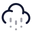Cloudhail icon with twotone rounded style