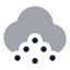 Cloudhailstone icon with bulk rounded style